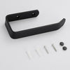 Black Modern Bathroom Wall Accessories Square Toilet Roll Paper Holder Rack UK (Black)
