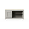 Lisbon Small TV Unit Cabinet Stand Media 1 Door 2 Shelf 99cm Grey Oak