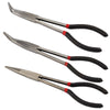 3Pcs Long Nose Pliers Set Straight Bent Tip Garage Hand Tool 11 inch 280mm UK