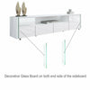 LED Light Storage Cabinet TV Stand High Gloss Doors Drawers Media Unit Sideboard