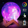 16 Colour Moon Galaxy Lamp USB Night Light Kids Dimmable LED 3D + Remote Control
