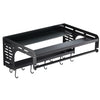 2 Tier Microwave Oven Shelf Wall Mounted Kitchen Storage Rack Stand Organizer