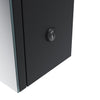 LED Bathroom Mirror Cabinet Black with Shaver Socket Illuminated Lights 630x650