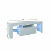 Modern TV Unit Stand Cabinet White Sideboard High Gloss Door Matt Body LED Wood