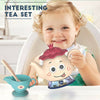 Kids Tea Set Role Play Children Tea Pot Pretend Play Party Toy with Sound &Light