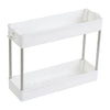 2 Tier Slim Plastic Storage Rack Kitchen Bathroom Caddy Organizer Shelf Desktop