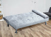 Stunning Crush Velvet Italian Designer Style Sofa Bed with Chrome Legs 4 Colours