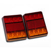 2pc 12v 8led Carvan Van Truck Lorry Trailer Rear Tail Stop Lights Indicator Lamp