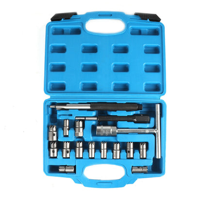 17pc Diesel Injector Seat Cutter Tool Set For Mercedes-Benz PSA Renault Ford UK