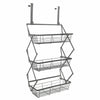 Hanging Storage Basket Rack Over Door Tidy Kitchen Bathroom Space Saving Bin