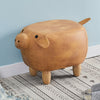 Faux Suede Pippy Animal Shaped Foot Stool Kids Seat Upholstered Wood Legs Toy UK