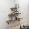 Durable Hairpin Industrial Wall Shelf Bracket Support Metal Prism Mount 2PCS