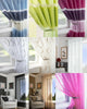 CLEARANCE Single Voile Patterned Curtain Sheer Panels Slot Top - Free Postage