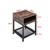 Rustic Brown End Table Industrial Sofa Table Side Table Coffee Laptop Table Desk