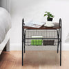 2Tier Coffee Tea Table Shelf Sofa Side End Console Tray Storage Rack Living Room
