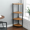 Floor Standing Corner Shelf Rack 3/4 Tier Fan Shape Racking Unit Side Bookcase