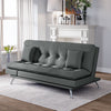 190cm Velvet Fabric Sofa Bed Living Room 3 Seaters Couch Settee Sleeper Recliner