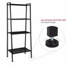 4Tier Ladder Shelf Display Unit Free Standing Bookshelf Plant Flower Stand Black