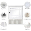 Bathroom Wall Cabinet Mirror Storage Cupboard Single Door Adjustable Shelf White
