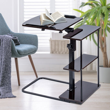 Laptop Table Computer Notebook Desk Adjustable Height Sofa Bedside Stand C-Shape