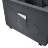 Grey/Cream Folding Sofa Bed Sleeper Pull Out Convertible Arm Chair Adjustable