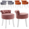 Scrollback Velvet Button Dressing Table Chair Vanity Stool Piano Stools Bedroom
