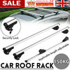 Universal Car Roof Rack Aluminium Cross Bars Adjustable 123cm Silver Upgraded