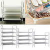 3,4 & 5 Self Shoe Rack Shoes Storage Organiser Stand Holder 12-18 Pairs Grey