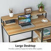 Tribesigns Maple Computer Desk with Storage Shelves & Hutch for Home Office Use