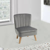 Velvet Oyster Occasional Chair Fluted Retro Bedroom Living Room Accent Chairs UK