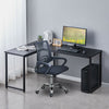 Black Computer Desk L Shape Home Office Desks Large PC Workstation Corner Table