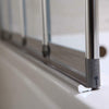 4 Fold Folding Bath Shower Screen 1400mm High Bathroom Glass Door Panel