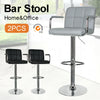 2×Bar Stools Leather Chairs Breakfast Chairs Swivel Gas Lift Kitchen Cushioned