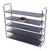 5 Tier Extendable Shoe Rack 25 Pairs Space Saving Storage Organiser Shelf