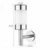 2PCS Stainless Steel Solar LED Wall Light Garden Outdoor Patio Light Decoration