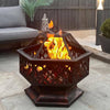 Fire Pit Large Firepit Outdoor Brazier Garden Party BBQ Round Stove Patio Heater