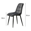 2× Modern Kitchen Dining Chairs Velvet Padded Seat Office Living Room Chair Set