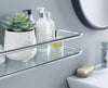 Chrome / Glass Over Cistern Bathroom Shelf Toilet Storage Unit