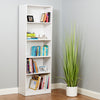 5 Tier White Wooden Freestanding Bookcase/Books