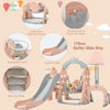 Toddler Climber Slide Play Swing Set for Kids Indoor/Outdoor Playground Toy Pink
