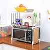 2 Tier Microwave Oven Rack Holder Kitchen Tools Storage Stand Shelf Organiser