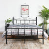 Double Bed Frame Black Metal Size 4ft6 Bedframe Solid Bedstead Base Sustainable