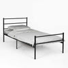 H.J Wedoo 3FT/4FT6 Single Bed Frame Double Bed Frame Black Minimalist Style New