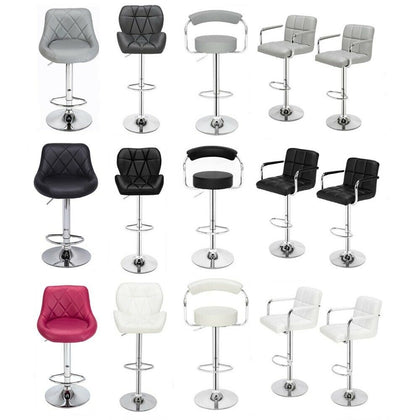 2X Faux Leather PU Bar Stools Breakfast Bar Chair Kitchen Stool Swivel Barstool