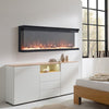 Electric 3 Sided Media Fire 40/50/60in Standing Insert LED Fireplace Panoramic