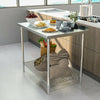 2/3/4/5/6FT Stainless Steel Commercial Kitchen Work Bench Catering Table +Shelf
