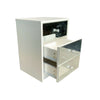 Crystal Mirrored Bedside Table Glass Nightstand Cabinet Chest of Drawers Bedroom