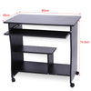80CM Small Computer Desk Home Office PC Table Workstation Storage Shelves Unit