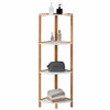 Corner Shelf 4 Tier Bamboo Bathroom Storage Shelves Organizer Rack Display Unit