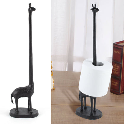 Cute Cast Iron Giraffe Toilet Paper Holders Free Standing Novelty Roll Holders
